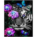 Miniatyrbild 1 av 5: 30x40cm Diamantmålning Tiger, Diamantmålningssats för vuxna, D