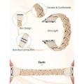 Miniatyrbilde 3 av 5: Khaki farge, vevd 38mm 40mm 41mm elastisk håndleddsstropp iWatch-serie