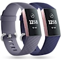 Miniatyrbilde 1 av 5: 2-pakning med kompatible erstatningsreimer for Fitbit Charge 3/Fitbit C