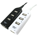 Miniatyrbild 4 av 5: （Svart）USB 2.0 Multi-USB Splitter Hög 4 Port USB Adapter för Lap