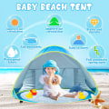 Miniatyrbild 4 av 5: Baby Strandtält Pop Up Bärbar Skugga Pool UV-skydd Solskydd