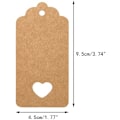 Pikkukuva 2 / 5: Kraft-paperiset lahjatagit 9,5x4,5cm, 100 kpl juuttinarulla, sopii