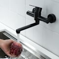 Miniatyrbillede 4 af 5: Vægmonteret køkkenhane 304 rustfrit stål vask mixer tap 36