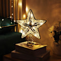 Miniatyrbillede 2 af 5: Wire Star Juletræ, Pentakelformet Lampe med Spiral Base a