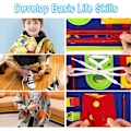 Miniatyrbilde 5 av 5: Travel Busy Board 3 Layer Montessori Sensory Toy Gift for 1 2 3 Year Old