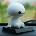 Miniatyrbillede 4 af 4: 1 stk. bil hvid bobblehead dukkehoved uden base ornamenter dekoration