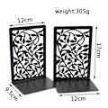 Miniatyrbild 1 av 5: Set med 2 svarta (Fujiman) metallbokstöd Press Wedge Block Book Des