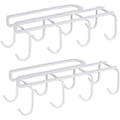 Miniatyrbillede 1 af 5: Krus holder 2 stk. Under hylde krus holder Hvid med 8 kroge Under-C