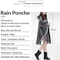Pikkukuva 2 / 5: 1kpl Sadetakki Poncho, poncho/sadetakki miehille ja naisille, sopii