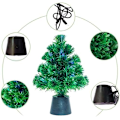 Miniatyrbild 2 av 5: Mini julgran med USB-driven färgad fiberoptisk jul