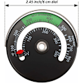 Miniatyrbillede 2 af 5: Magnetisk komfurtermometer Brandkomfurtermometer Måler til træ