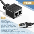 Pikkukuva 2 / 5: 2 kpl RJ45 Ethernet-kaapeliverkon sovitinta Ethernet-jakajasovitin