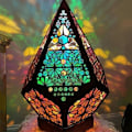 Miniatyrbilde 1 av 5: Bohemian Mosaic Starry Sky Floor Projections Lamp Table Lamp Beds