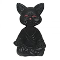 Miniatyrbillede 2 af 4: 3 stk. Lot af 3 kattestatuer i meditation - Happy Buddha Cat