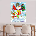 Miniatyrbilde 3 av 5: （4）3 stk DIY diamantmaleri julekit, 5D juleembr