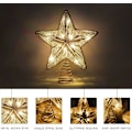 Miniatyrbilde 3 av 5: Wire Star Juletre, Pentakelformet Lampe med Spiral Base a