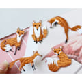 Miniatyrbild 1 av 5: 5 st rävbroderade strykmärken, broderade självhäftande I