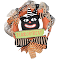 Pikkukuva 1 / 5: 1 kpl (1) Halloween-kallo - Halloween-ovi kallolla - Spooky Wrea