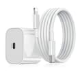 iphone hurtiglader USB-C strømadapter 20W + 2m kabel hvit (1 stk