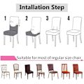 Miniatyrbild 5 av 5: Stretch Stolskydd Set om 4, (Svart) Universal Stolskydd