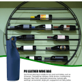 Miniatyrbillede 4 af 4: Blå Vintaske, PU Læder 750ml Enkelt Flaske Vintaske med Håndtag