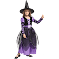 Pikkukuva 1 / 5: Noitapuku tytöille - Halloween-asu hatulla ja vyöllä