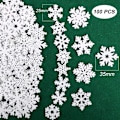 Miniatyrbilde 2 av 5: 100 stk snøfnugg juledekorasjoner hengende ornament Xmas Tre