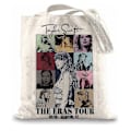Miniatyrbillede 2 af 5: Taylor Swift Canvas Indkøbspose Skuldertaske Shopper Gaveposer