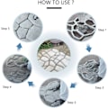 Miniatyrbillede 3 af 5: Path Maker Form, Genanvendelig Cement Beton Form til Gør-Det-Selv, Sten Fortov