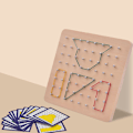 Pikkukuva 2 / 5: Puinen Geoboardi Matematiikan Manipulointimateriaali Array Block G
