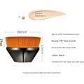 Miniatyrbilde 5 av 5: Magisk foundationbørste sminkebørste flat foundationbørste bærbar