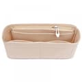 M Beige Multi-Pocket Damväskor Slip-Pocket Filt Tygväska