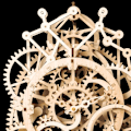 Miniatyrbild 4 av 5: Träklocka 3D Träkonstruktionssats utan lim Laserskurna 3D