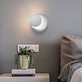 Miniatyrbillede 4 af 5: Halvmåneformet LED-væglampe 360 graders drejelig væglampe gulv