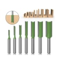Miniatyrbillede 4 af 5: 7 stk. 6mm skaft lige fræserbit, enkelt/dobbelt fløjte fræserbit