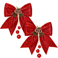 Miniatyrbild 1 av 5: Julband rosett, julglitter rosetter, stor julgran