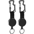 Miniatyrbild 1 av 5: 2 st. Retraktionsnyckelring Högpresterande Utökningsbar Lanyard med Bälte