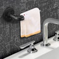 Miniatyrbillede 2 af 4: Retro industrielt smedejerns toiletpapirholder LED håndklædestang