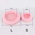 Miniatyrbilde 4 av 5: 1 stk Myk, koselig rund fleece varm hamster seng sovematte for rotte, H