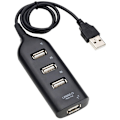 Miniatyrbild 1 av 5: （Svart）USB 2.0 Multi-USB Splitter Hög 4 Port USB Adapter för Lap