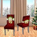 Miniatyrbild 5 av 5: 4 stycken julstolar med elastiskt stolsöverdrag, lämpliga för jul