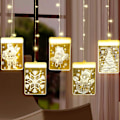 Miniatyrbillede 3 af 5: LED USB-lyskæde, 3D-juledekoration, festlig dekoration