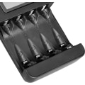 Miniatyrbillede 2 af 5: Basics Digital og smart oplader, til 4 AA, AAA batterier, sort