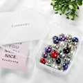 Miniatyrbild 2 av 3: (Färg) blandad färglåda set 20x/set scarf lapel pin vit pärla b