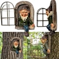 Pikkukuva 3 / 5: Elf Out the Door Tree Hugger, Polyresin Garden Gnome Statue,Whims