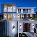 Miniatyrbilde 2 av 5: LED innendørs/utendørs vegglampe, 10W 6000K kald hvit vegglampe, modus