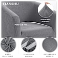 Miniatyrbild 4 av 5: Fåtöljöverdrag, Jacquard Stretch Tub Chair Soffa Överdrag (Bad C