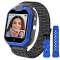 Miniatyrbillede 1 af 3: Blå, premium 4g børne smartwatch GPS børne smartwatch stemme videoopkald