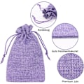 Pikkukuva 5 / 5: 30 kpl 10x15cm Jute-kasseja, Pellava-pusseja, Uudelleenkäytettäviä lahjapusseja,
