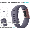 Miniatyrbilde 5 av 5: 2-pakning med kompatible erstatningsreimer for Fitbit Charge 3/Fitbit C